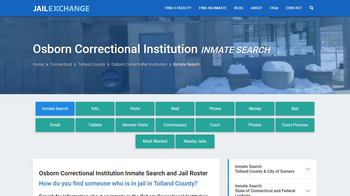 Osborn Correctional Institution Inmate Search - Jail Exchange