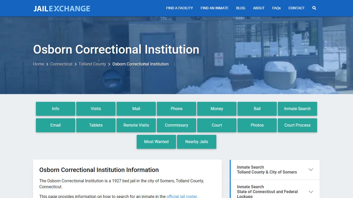Osborn Correctional Institution, CT Inmate Search, Information